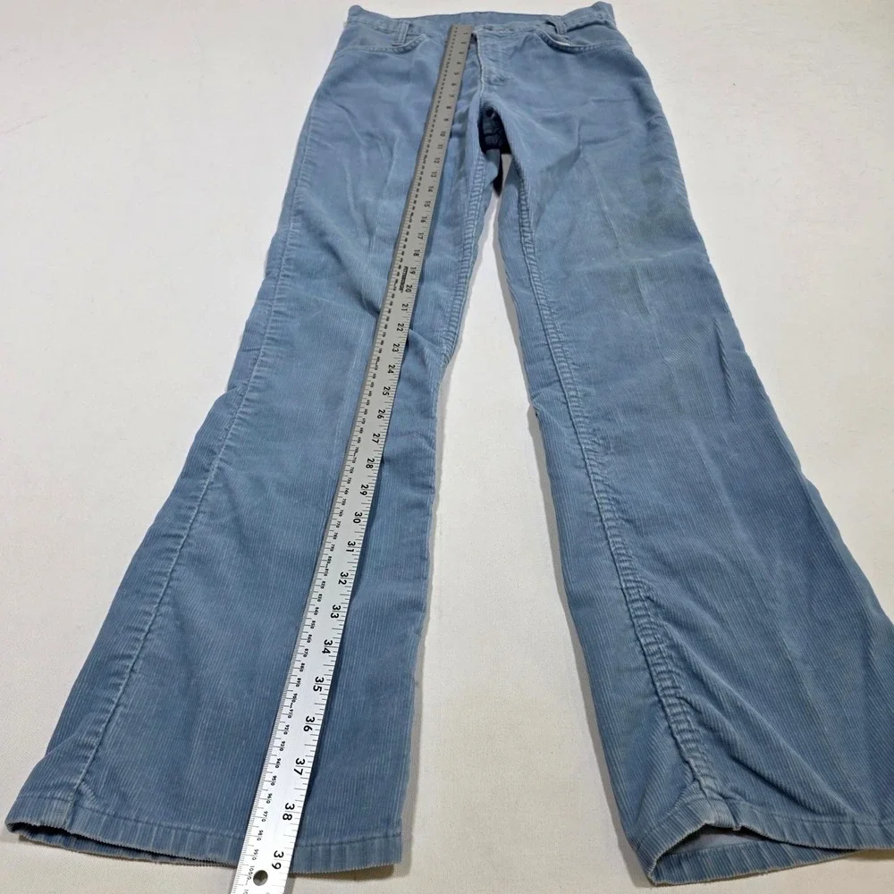 Levi's 517 Corduroy Pants Mens 28x32 Light Blue Vintage 70s White Tab Bootcut
